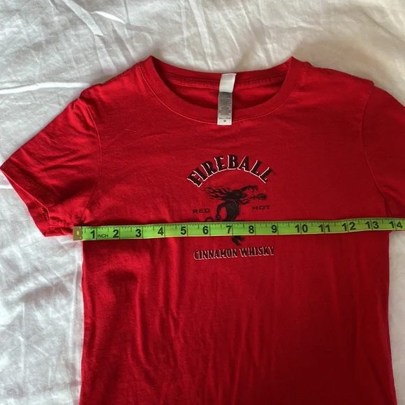Fireball woman’s red fitted t shirt size medium - Picture 6 of 7
